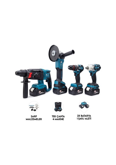 Chelıkbeı 4'lü Set Cb0056 Mk350 10mm Ç.mandren+s.sıkma+ş.spral+ş.hilti