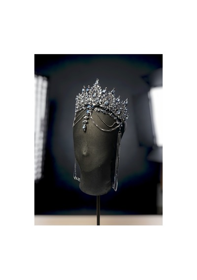 Diamond Veil Crown Alınlıklı Gelin,kına,nişan,söz,after,bride,party Taç Lacivert - 885835840 Lacivert