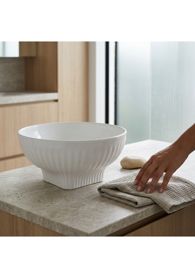 Ey-4820 Parlak Beyaz Tezgah Üstü Lavabo