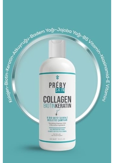 Kolajen, Biotin Ve Keratin Saç Dökülmesine Karşı 9 Bio Aktif İçeren Besleyici Şampuan