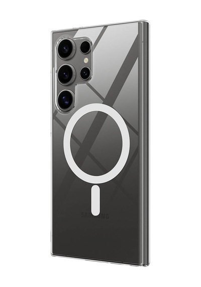 Galaxy Uyumlu S24 Ultra Kılıf Kamera Korumalı Magsafe Sert Pc Zore Porto Kapak-renksiz Renksiz
