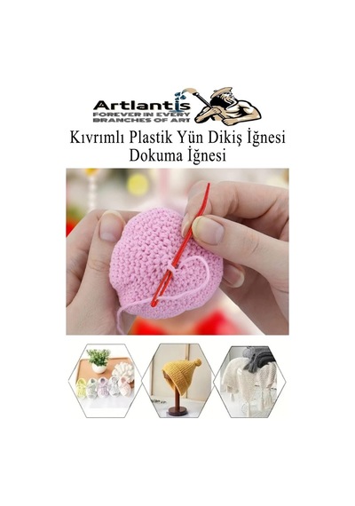 Kıvrımlı Plastik Yün İğnesi 12 Cm 10 Adet 1 Paket Plastik Dikiş Dokuma İğnesi Kavisli İplik İğne Goblen