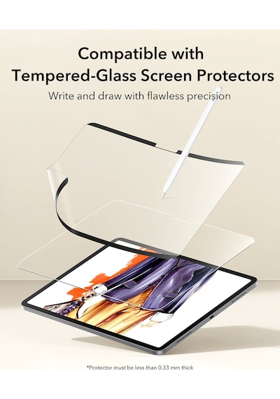 Apple Uyumlu iPad Air 13 M3-m2 2025-2024 Paper Feel Kağıt Hissi Tablet Ekran Koruyucu