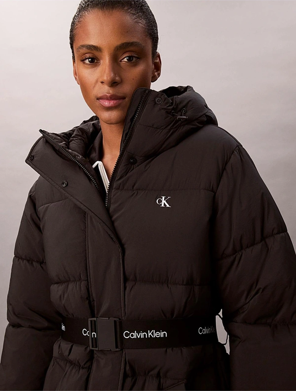 Calvin Klein Kadın Marka Logolu Bel Kemerli Çift Fermuar Cepli Siyah Mont Lv047d507g Ub1-10919 Siyah