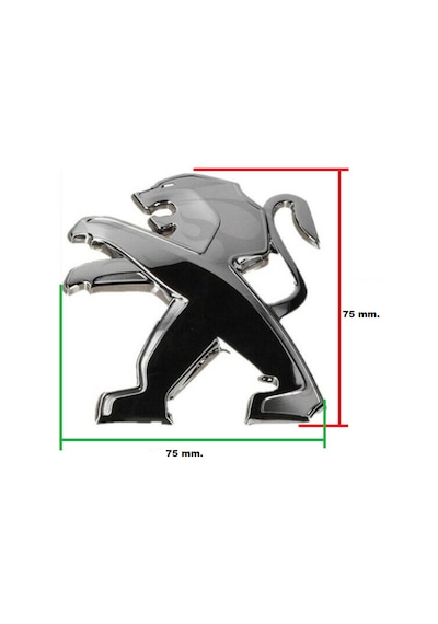 9673873280 Peugeot Arma Logo 206-207-208 Bagaj Amblemı 75x75 9673873277