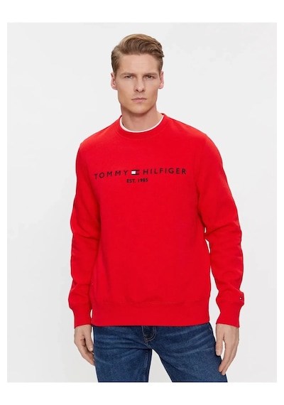 Tommy Hilfiger Sıfır Yaka Sweatshirt Kırmızı