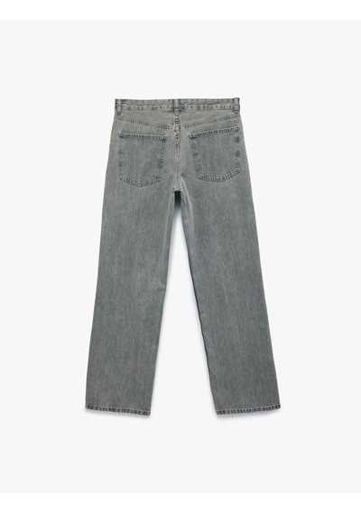 Koton Düz Paça Düğmeli Cepli Pamuklu Taşlı Jean Pantolon - Straight Fit Jean Antrasit 6wal40243md Antrasit Koton Düz Paça Düğmeli Cepli Pamuklu Taşlı Jean Pantolon - Straight Fit Jean Antrasit 6wal40243md Antrasit