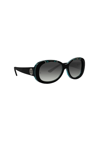 Cartier Emerald Gren Cat Eye Zümrüt Yeşil Siyah Gri Kedi Gözü Kadın Güneş Gözlüğü T8200938 Siyah - Yeşil