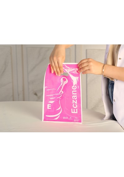 Eczane Poşeti Bio Pembe Havan 100'lü 20 x 30 CM Eczane Poşeti Bio Pembe Havan 100'lü 20 x 30 CM