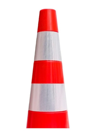 10'lu Pvc Trafik Konisi Seti 90 Cm Çift Reflektifli -3731