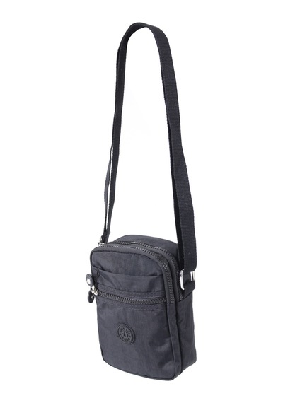 M 227 Mega Bag Krinkıl Kumaş Unisex Küçük Omuz Çantası, Telefonluk Siyah