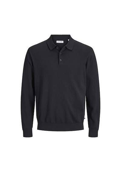 Jack & Jones Jjebasıc Knıt Ls Polo Sn Siyah