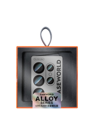 Galaxy Uyumlu S24 Ultra Caseworld Alloy Serisi Oleofobik Anti Reflective Kamera Lens Koruyucu Siyah