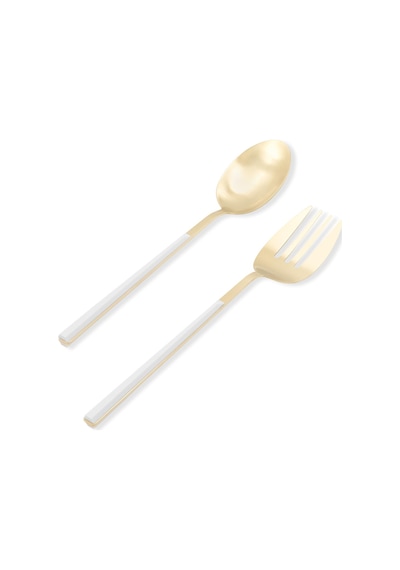 The Mia Bianco Salata Servis Takımı Gold 2 Parça Ckb0247 Gold