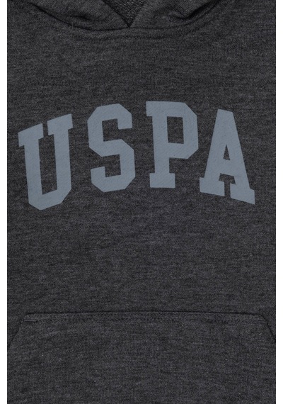 U.S. Polo Assn. Erkek Çocuk Siyah Basic Kapüşonlu Sweatshirt 50293614-VR046