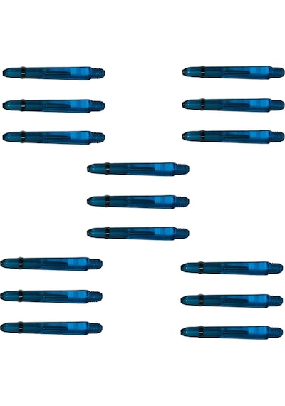 M5 Set 15 Adet 35mm Şeffaf Mavi Polikarbon Dart Shaft-şaft