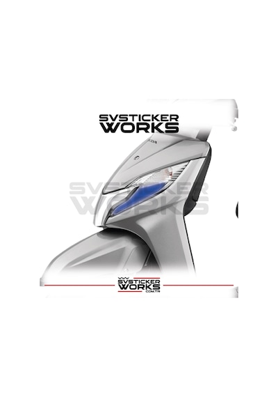 Honda Activa S Far Sticker Şeffaf Folyo Lacivert