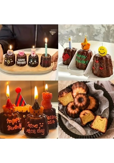 Kek, Pasta, Muffin, Sabun Ve Mum Kalıbı Silikon Tepsi Kalıp Kırmızı