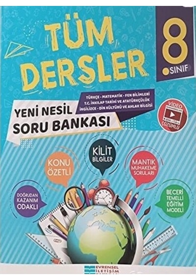 8.Sınıf Tüm Dersler Yeni Nesil Soru Bankası -  Evrensel İletişim Yayınları