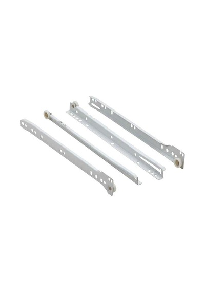 Samet 450mm Beyaz Bantlı Çekmece Rayı 1 Takım Alüminyum