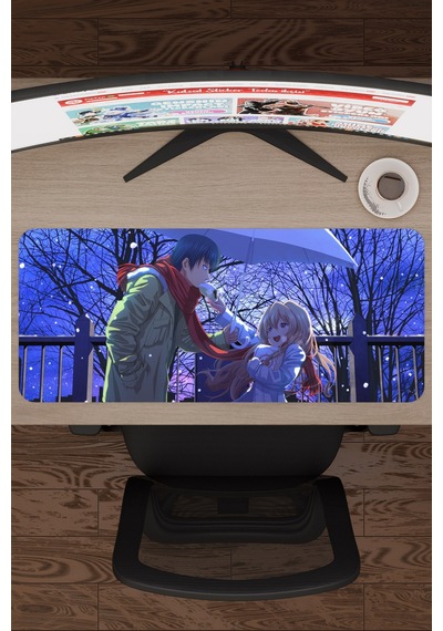 Toradora Anime V4 - 70x30 Xl Gaming Kauçuk Kaymaz Taban Mouse Pad Fare Altlığı