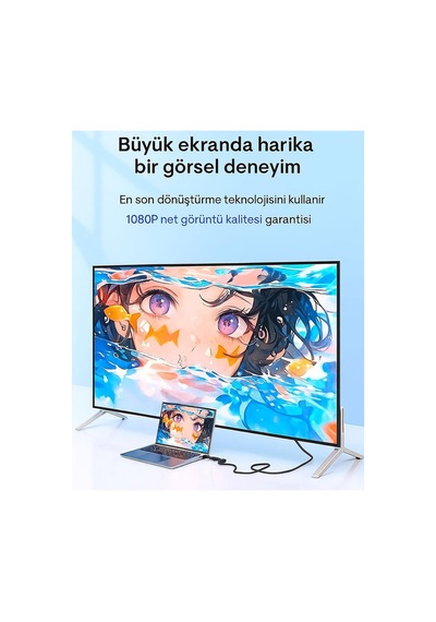 Usb'den Hdmi'ye Dönüştürücü 1080p Çoklu Ekran Ses Video Grafik Kablosu