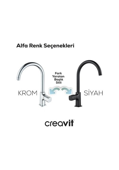 Mat Siyah Mutfak Eviye Bataryası İle Modern Tasarım Açık Gri
