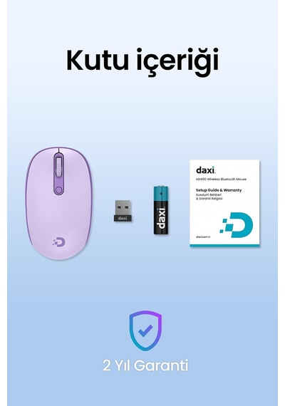 Mx400 Prime Pro Sessiz Kablosuz Mouse Bluetooth Ve 2.4ghz Wireless Bağlantı - Ayarlanabilir Dpı Lila