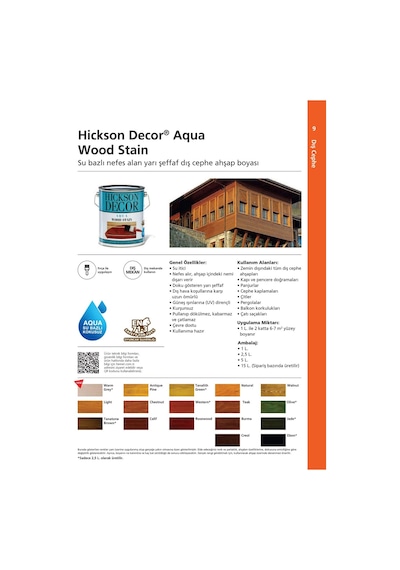 Hemel Hickson Decor Su Bazlı - Aqua Renk Cila Birleşik Dış Mekan Boyası 2,5 Lt Hemel Hickson Decor Su Bazlı - Aqua Renk Cila Birleşik Dış Mekan Boyası 2,5 Lt