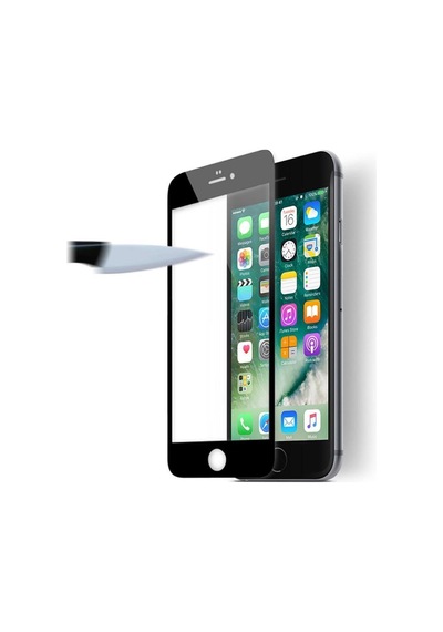 Apple iPhone Uyumlu 8 Plus Ekran Koruyucu-ceramic Screen Protectoor -ekran Koruyucu Siyah