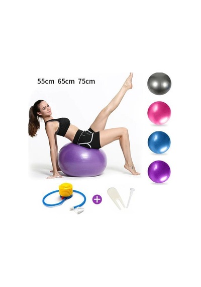 Yoga Pilates Aeorobik Jimnastik Topu 65 CM Mavi