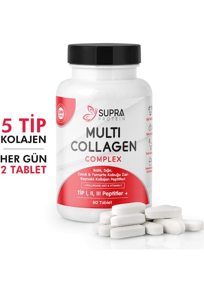Supra Protein Multi Collagen Complex 60 Tablet- 5 Tip Kolajen