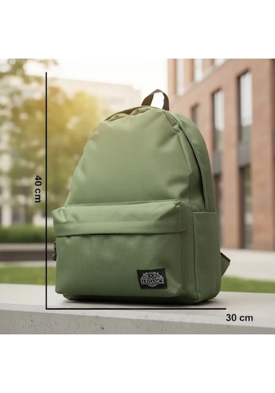 Elegance Yeşil Unisex Günlük Okul Seyahat Sırt Çantası Yeşil