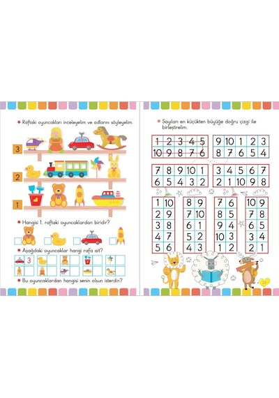 4 - 5 - 6 Yaş Matematik & Çizgi Çalışması Seti 10 Kitap!!!