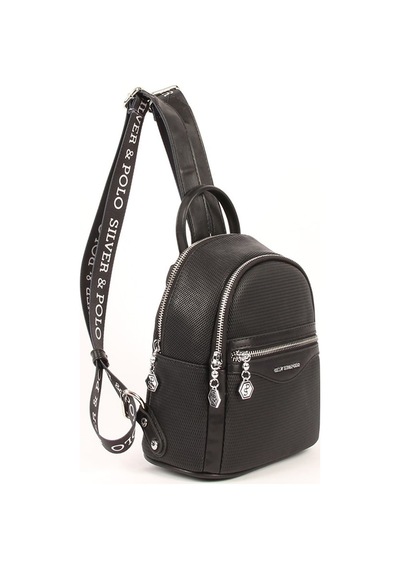 Kadın Silver Polo 983-34725 Sılver Polo Sırt Çantası M86 Siyah-mat Siyah Siyah-mat Siyah