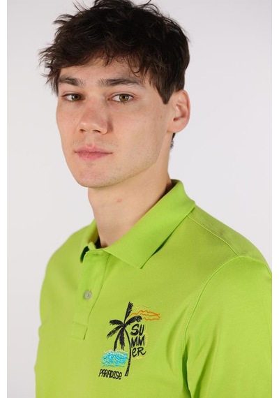 AR-MA Arma Erkek Büyük Beden Polo Yaka Tişört Y22374869501 Yeşil