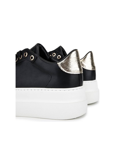 Tamer Tanca Kadın Suni Deri Siyah Analin Sneakers & Spor Ayakkabı 1009 2210 Bn Ayk Sk25-26 Sıyah Anl Siyah