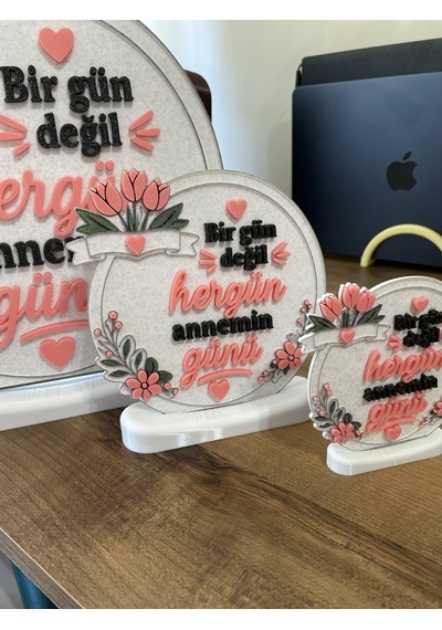 3d Baskı "anneler Günü" Özel Tasarım Masa Dekoru İngilizce - 240 Mm