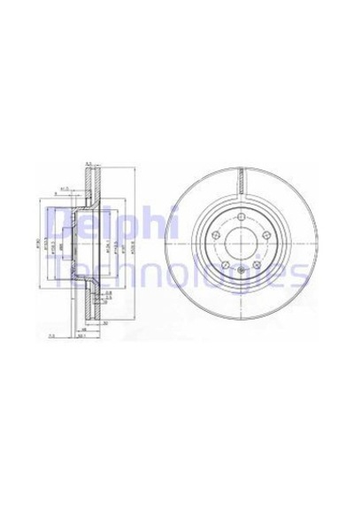 DELPHI BG3939 FREN DİSKİ ÖN A6 04- 2.0 TDI 2.7 TDI 2.8 FSI 4.2 A8
