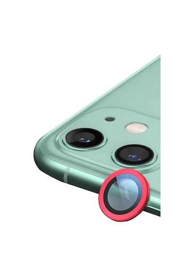 Newface Apple İphone 12 Mini Raze Metal Kamera Lens - Kırmızı