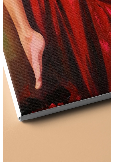 Webstyle Sayılarla Boyama Seti Kasnaklı Kırmızı Elbise 40 X 50 Cm