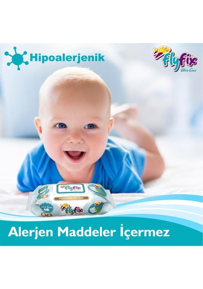 Flyfix Sensitive 12 Li 1200 Yaprak Saf Islak Mendil Bebek Havlusu