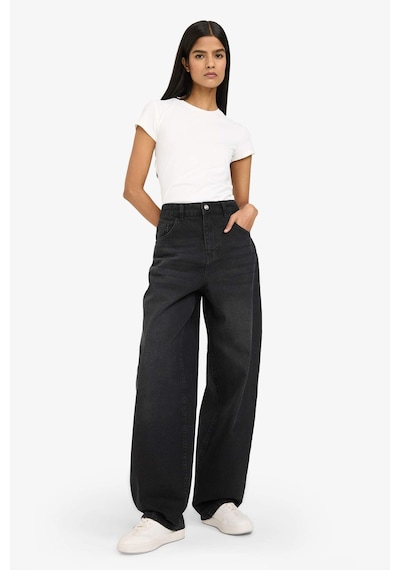 Defacto Baggy Fit Yüksek Bel Uzun Jean Pantolon G8021ax26spnm40 Siyah-nm40