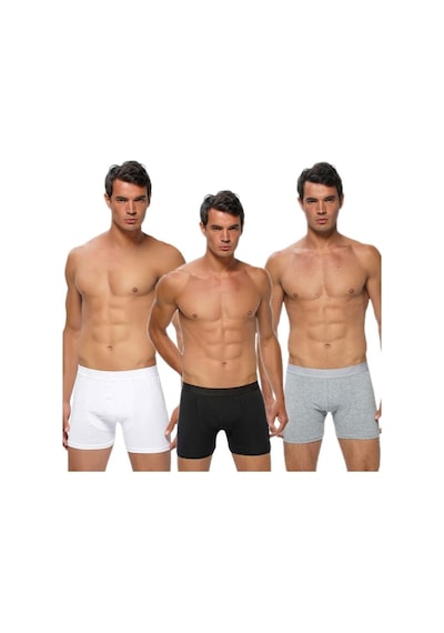 Gümüş Erkek Siyah Iç Giyim Likralı Külot 6 Lı Paket Boxer KARIŞIK
