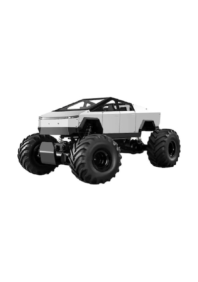 1:8 Dev Büyük Boy 4x4 Cybertruck Rc Kumandalı Uzaktan Kumandalı Araba 2.4 Ghz Işıklı Yeşil