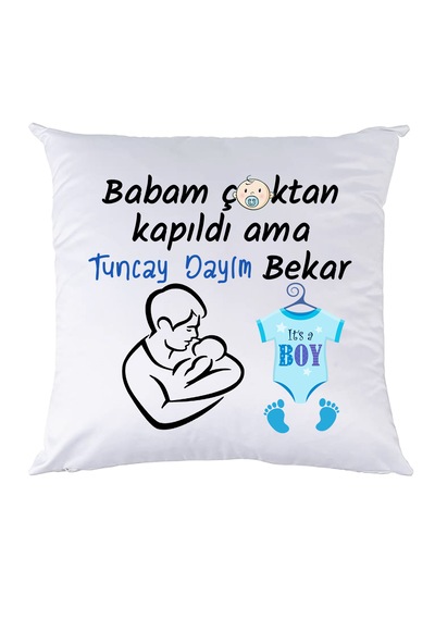 Biresimden-Hediye Erkek Bebek Yeni Doğan Hediyesi Yastık