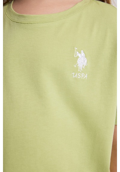 U.S. Polo Assn. Kız Çocuk Çağla Tişört Basic 50325609-vr016 Cagla
