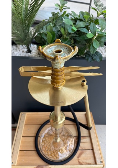 Mr Eds E24 Big Boss Eco - Titanyum Gold & Mr Eds L27 Taycan Nargile Lülesi