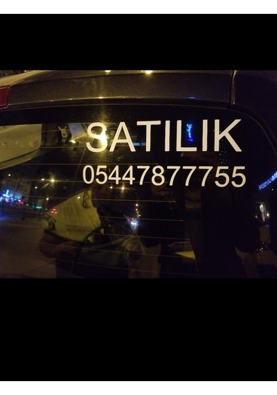 2 Adet Satılık Yazısı Arka Ön Cam Için Yapıştırma