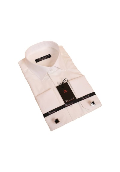 Dicotto Krem Dar Kesim Micro Kumaş Kol Düğmeli Slim Fit Erkek Gömlek - 201-10 001